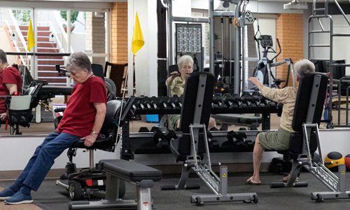 seniors at the gym