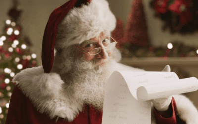 Santa holding his nice list