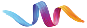 Ribbon Vibrant Zoelife logo with a radiant flare, representing the transformative campus-wide culture and holistic well-being at Glencroft senior living community.