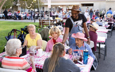 residents outdoor for large activity festival
