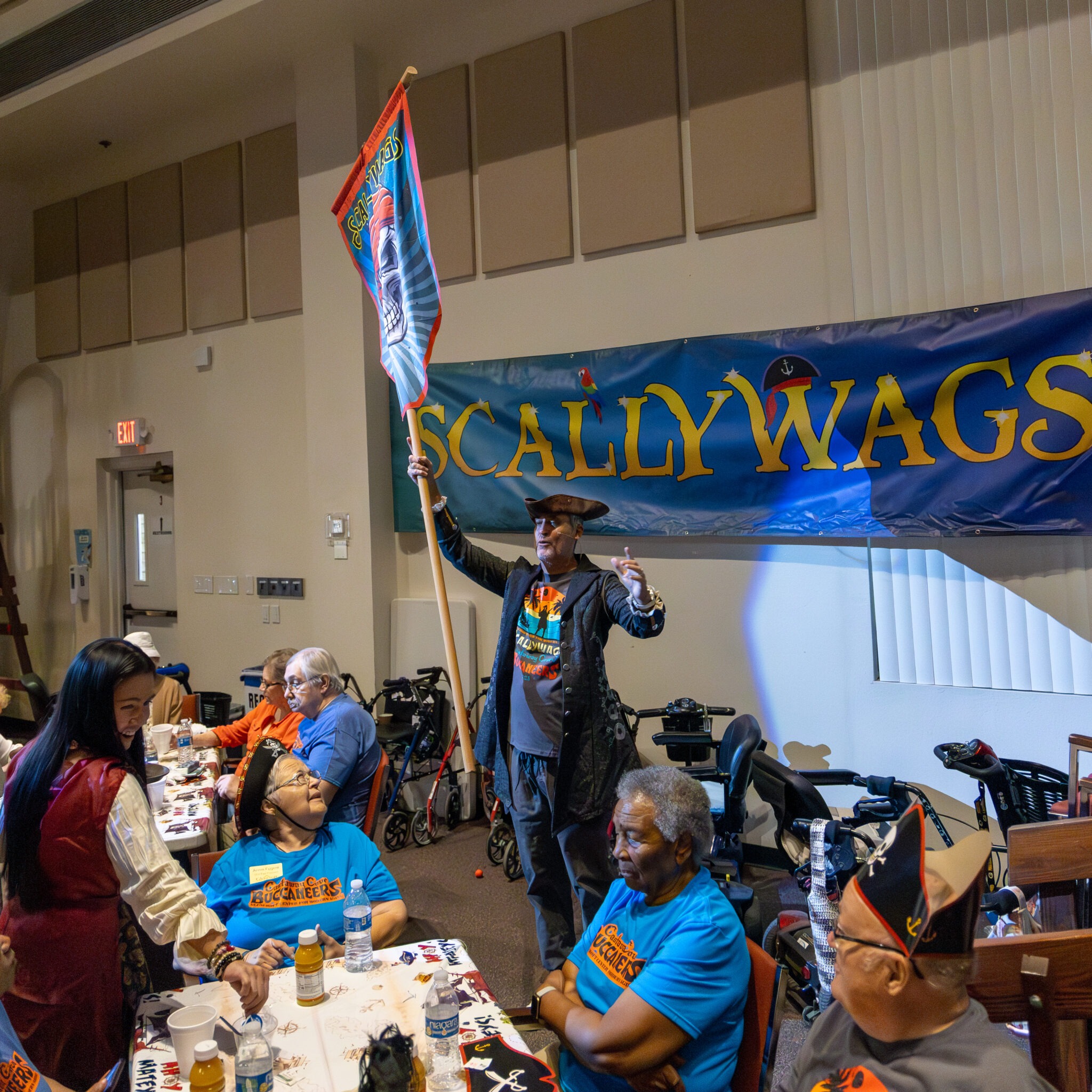 Scallywags flag at castaway cove pirates week rally