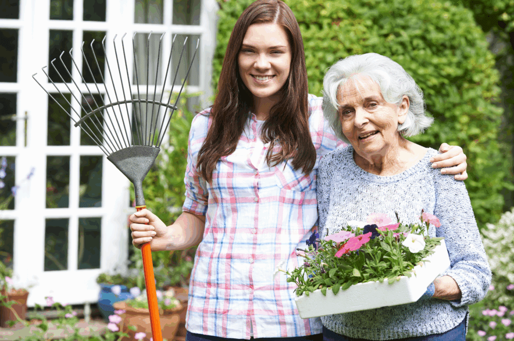 intergen-gardening older adult gardening with transitioning youth