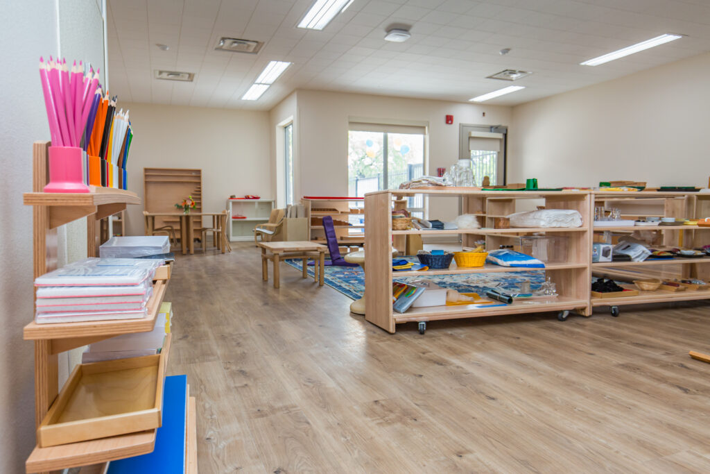 Montessori classroom inside Bezos Academy Sahuaro Glenn at Glencroft