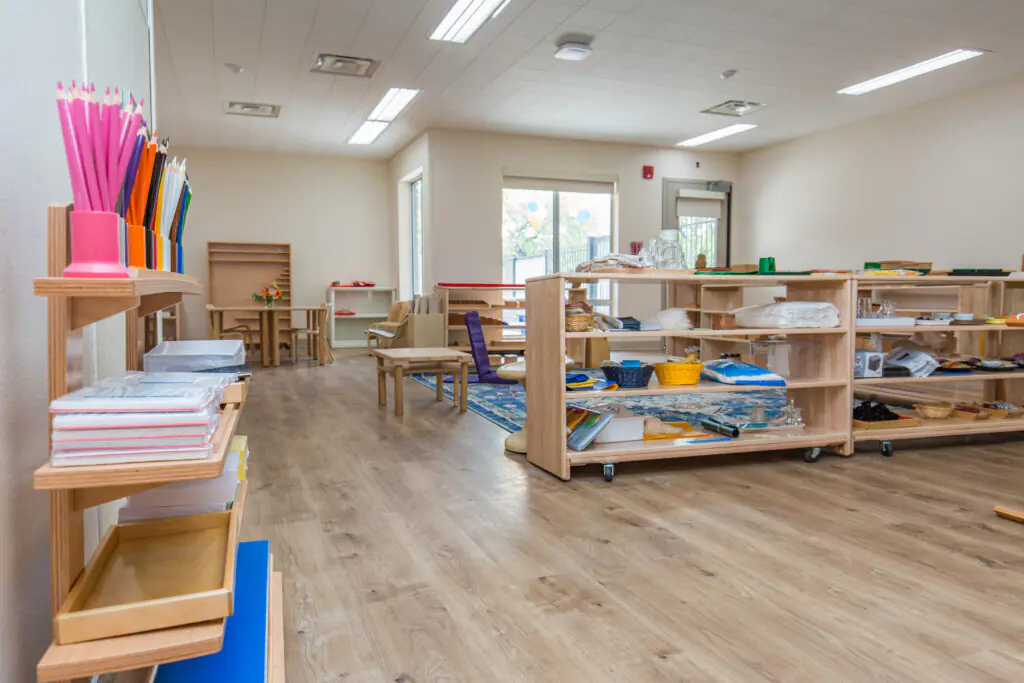 Montessori classroom inside Bezos Academy Sahuaro Glenn at Glencroft