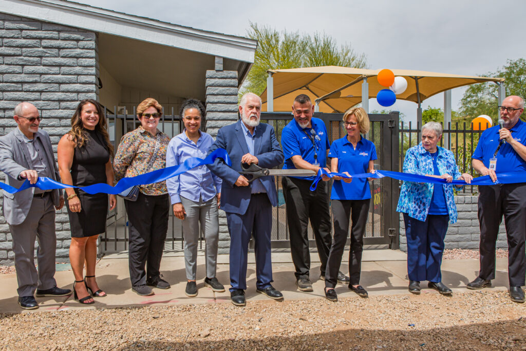 Ribbon cutting ceremony at Bezos Academy Sahuaro Glenn on Glencroft campus in Glendale Arizona