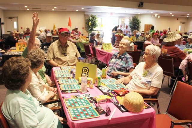 Bingo at Glencroft Center for Modern Aging Residents and guests playing bingo at Glencroft Center for Modern Aging